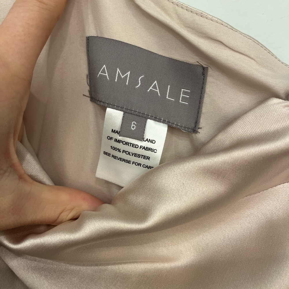 Amsale Kaia Dress in Champagne - Picture 2 of 2
